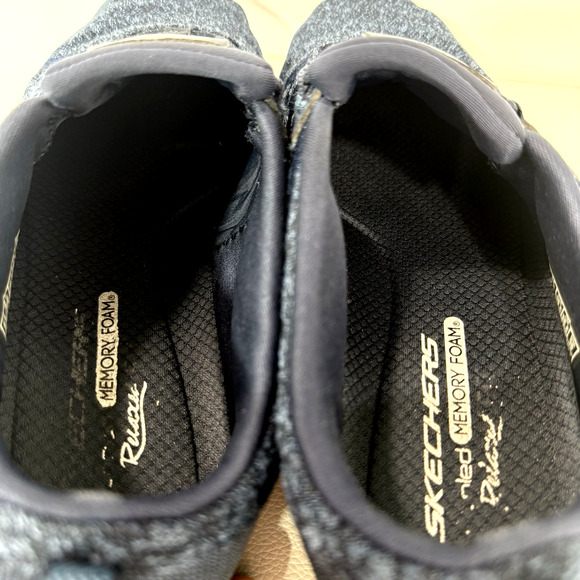 Skechers Breathe-Easy MEMORY FOAM Casual Trainers Navy Women’s Size 9.5 - Picture 12 of 15